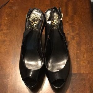 Vince Camuto “Laela” Open-toe Pumps